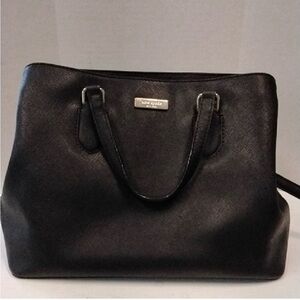 Kate Spade New York black leather satchel bag